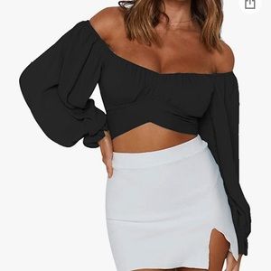 black tie back crop top